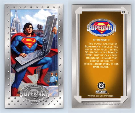 superman man of steel premium card box|man of steel platinum series.